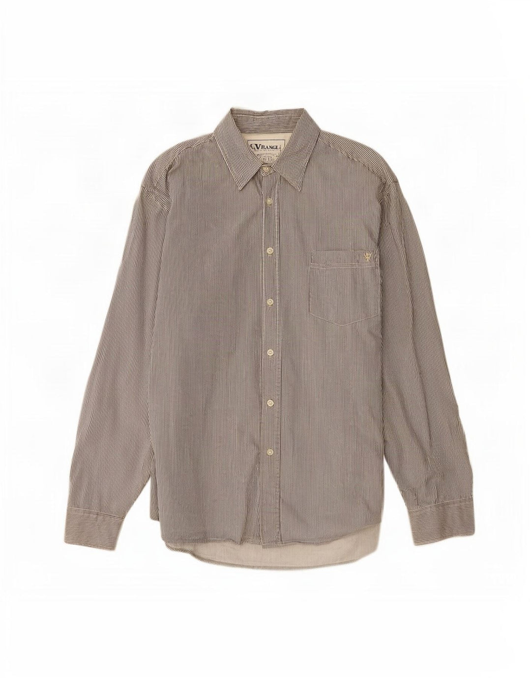Camicia da uomo Wrangler XL in cotone gessato grigio