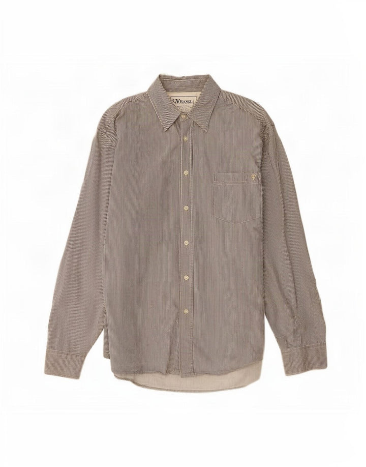 Camicia da uomo Wrangler XL in cotone gessato grigio