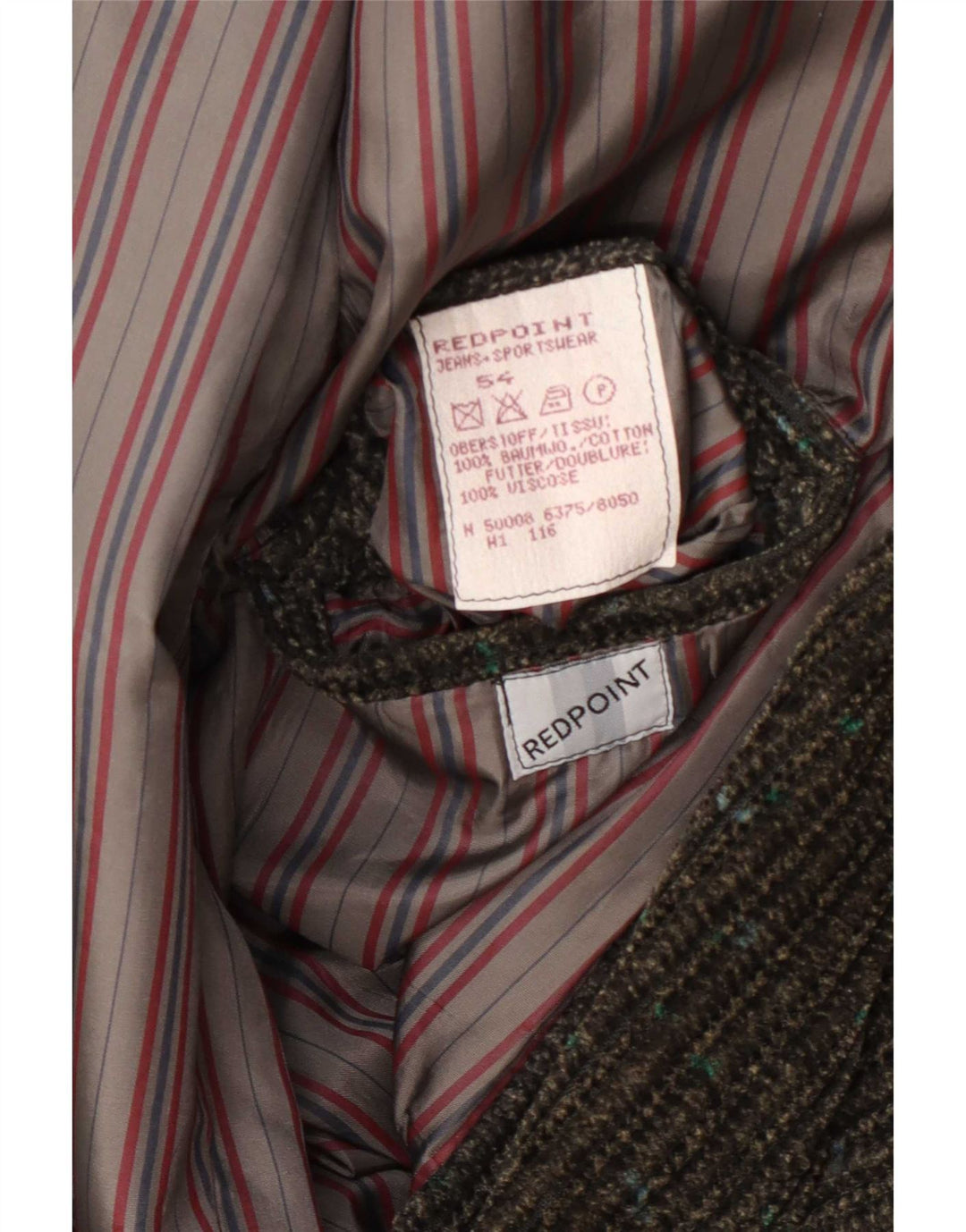 Giacca blazer da uomo in velluto a coste a 1 bottone Redpoint EU 54 2XL kaki chiazzato