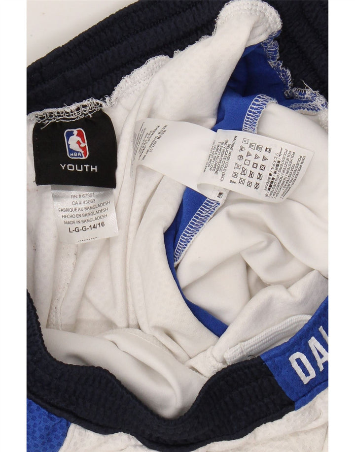 Pantaloncini sportivi NBA Dallas Mavericks per ragazzi 14-15 anni Large White Colourblock