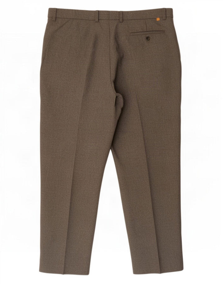 Pantaloni chino dritti da uomo Farah W40 L29 poliestere kaki