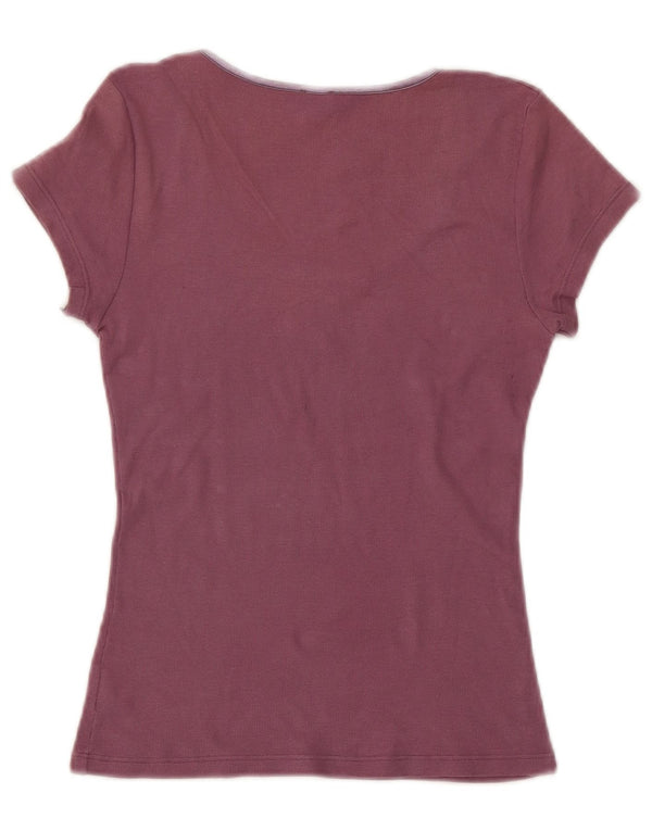 T-shirt da donna Lotto Top UK 12 cotone viola medio
