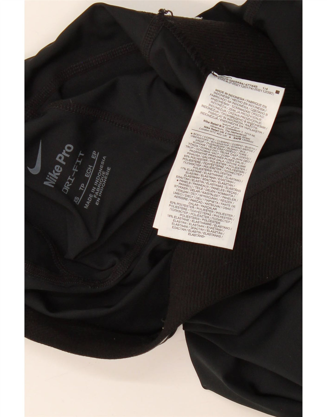 Leggings grafici NIKE da donna Dri Fit UK 4 XS poliestere nero