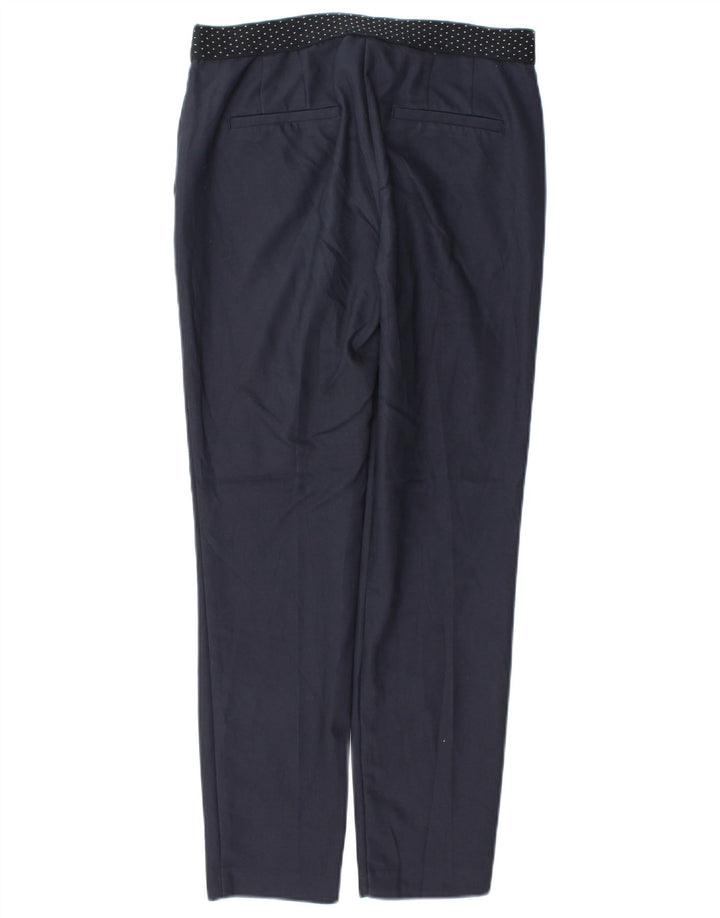 Pantaloni chino slim da donna Zara piccoli W26 L27 poliestere blu navy