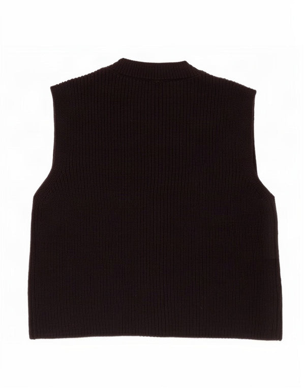 Canotta corta da donna Zara UK 10 piccola in cotone nero