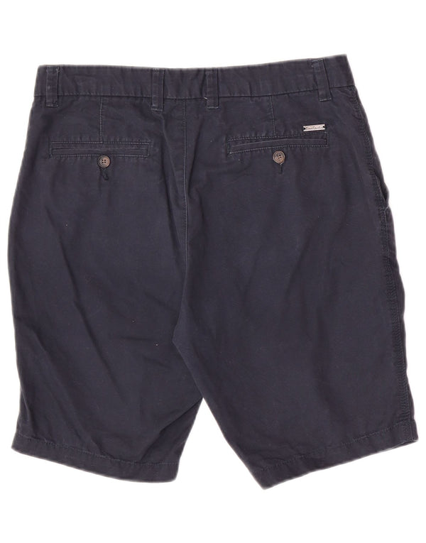 Pantaloncini chino da uomo dalla vestibilità regolare Pierre Cardin piccoli W30 in cotone blu navy