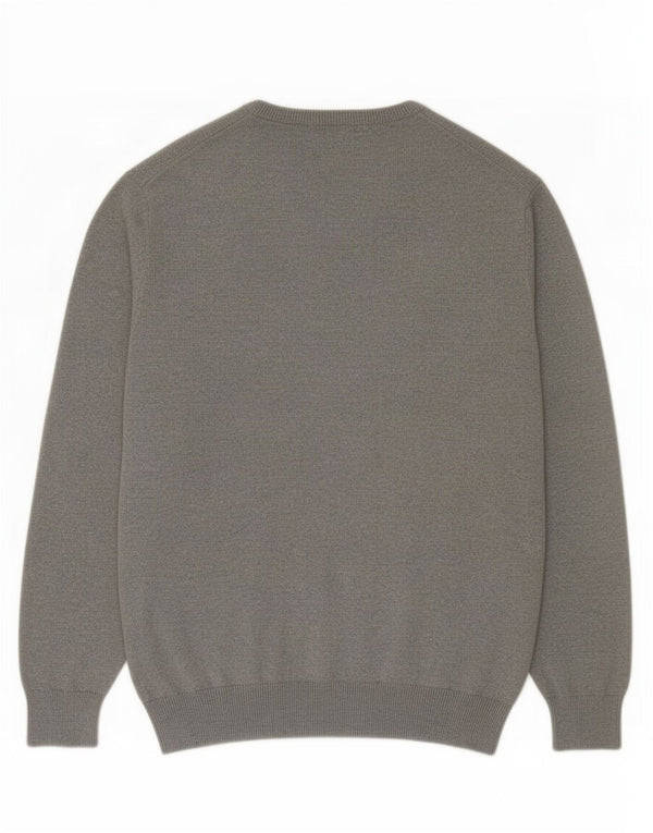 Maglione maglione con scollo a V da uomo J. Crew 2XL cotone grigio