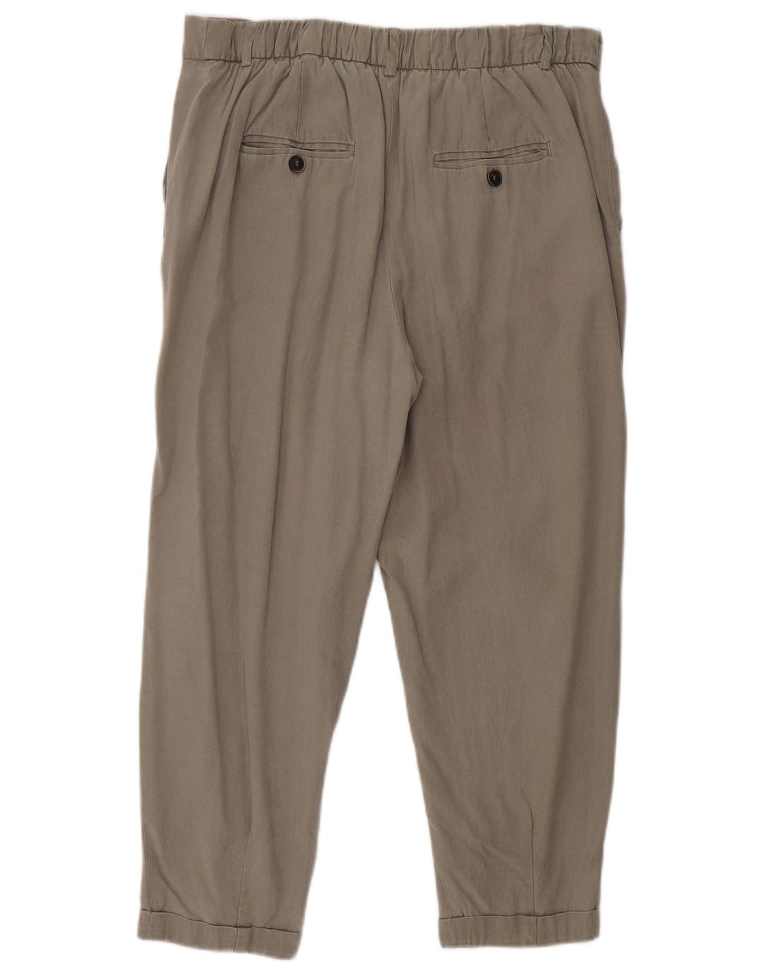 Pantaloni Cropped ZARA Donna Medi W28 L23 Beige
