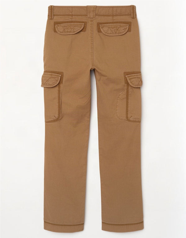 Pantaloni cargo dritti da donna Tommy Hilfiger W26 L32 cotone beige