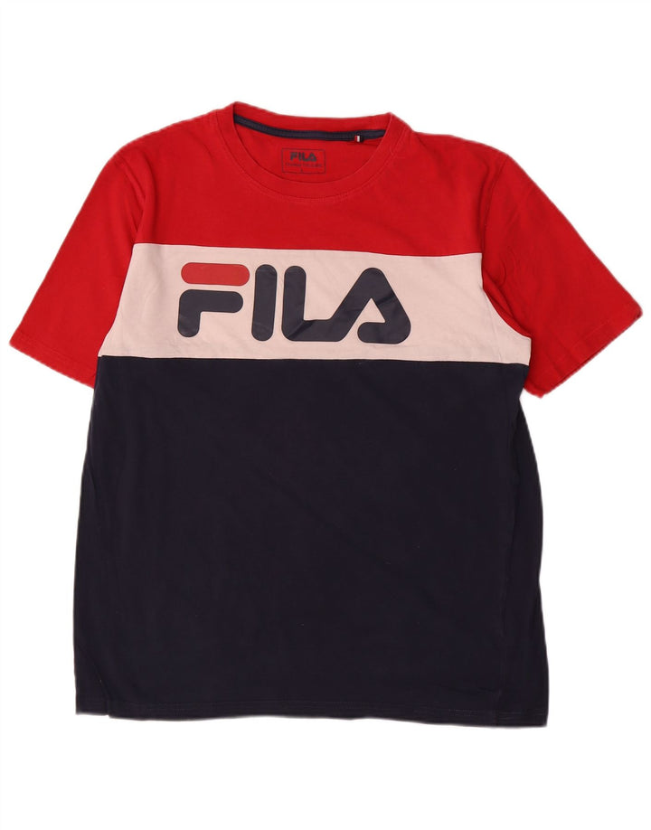 T-shirt grafica da uomo Fila Top Large multicolore Colourblock