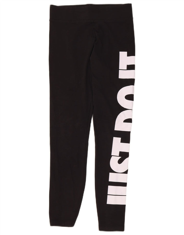 Leggings grafici da donna NIKE UK 12 cotone nero medio