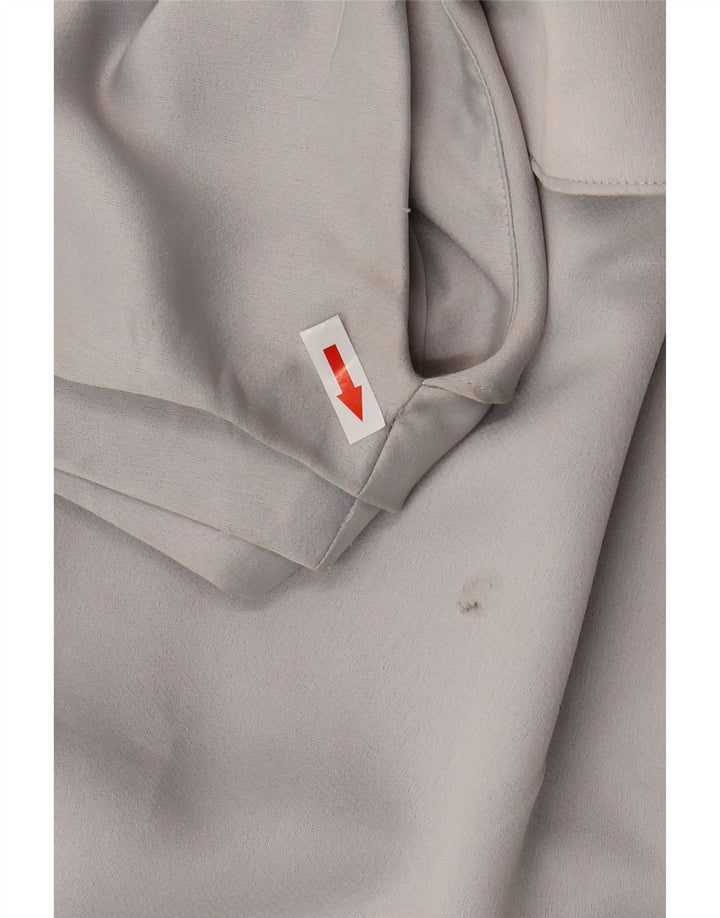 Abito tubino senza maniche da donna Reiss UK 12 Poliestere grigio medio