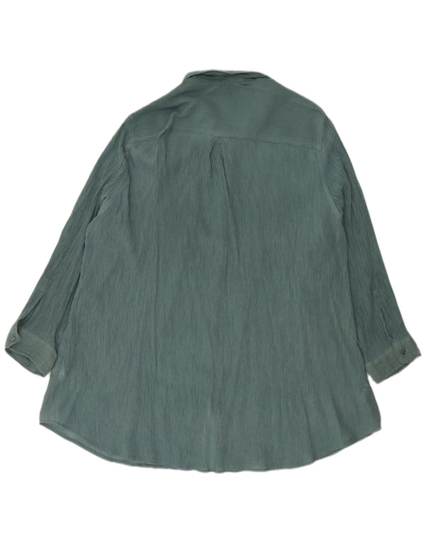 Camicia autografa da donna Marks & Spencer UK 26 5XL viscosa verde