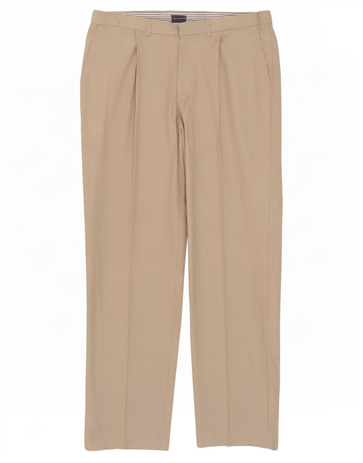 Pantaloni chino con pegging da uomo Marks & Spencer W36 L33 in cotone beige