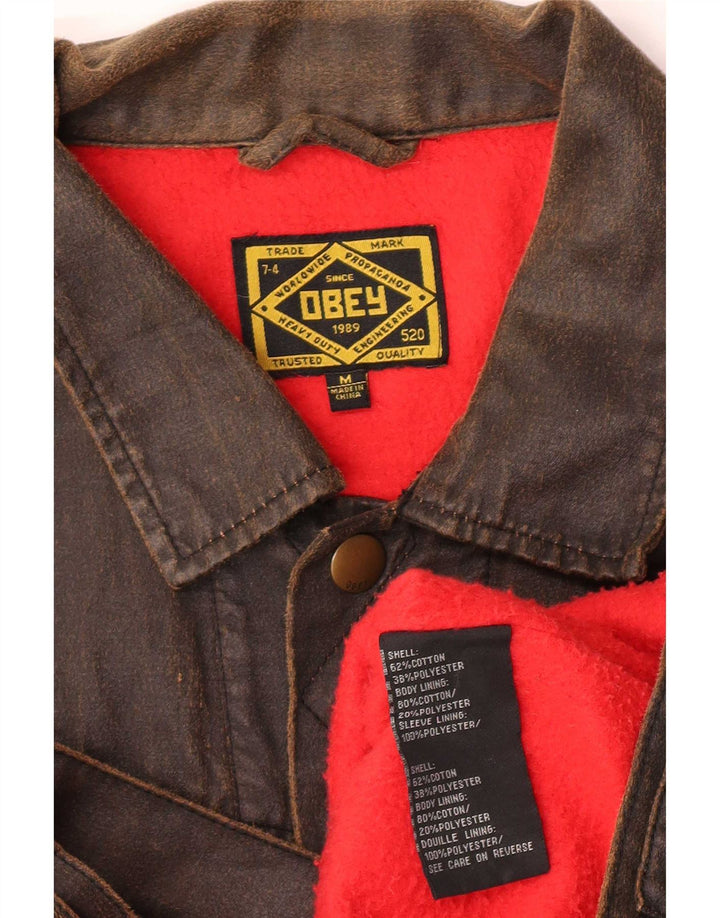 Giacca da donna in cotone cerato Obey UK 14 Cotone marrone medio