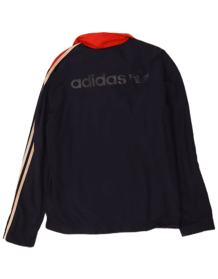 Giacca da ginnastica grafica da uomo Adidas Small Colourblock blu navy