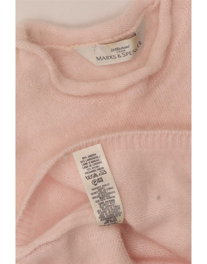Maglione maglione girocollo a maniche corte da donna Marks & Spencer UK 10 Small Pi