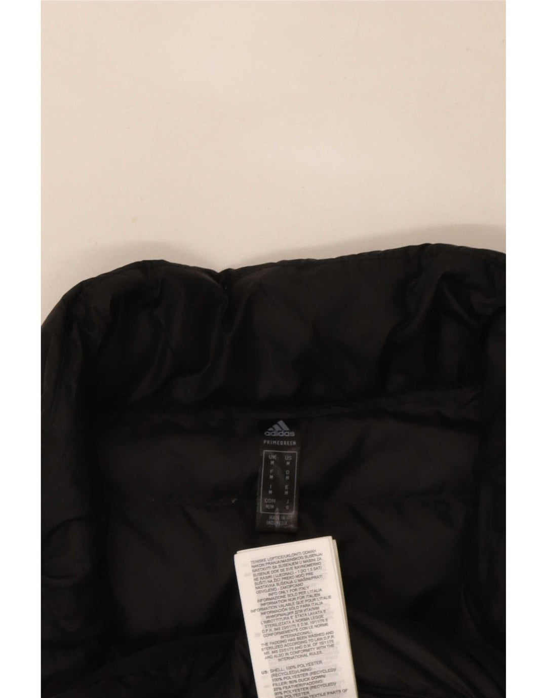 Gilet imbottito da uomo Adidas UK 38 medio nero poliestere