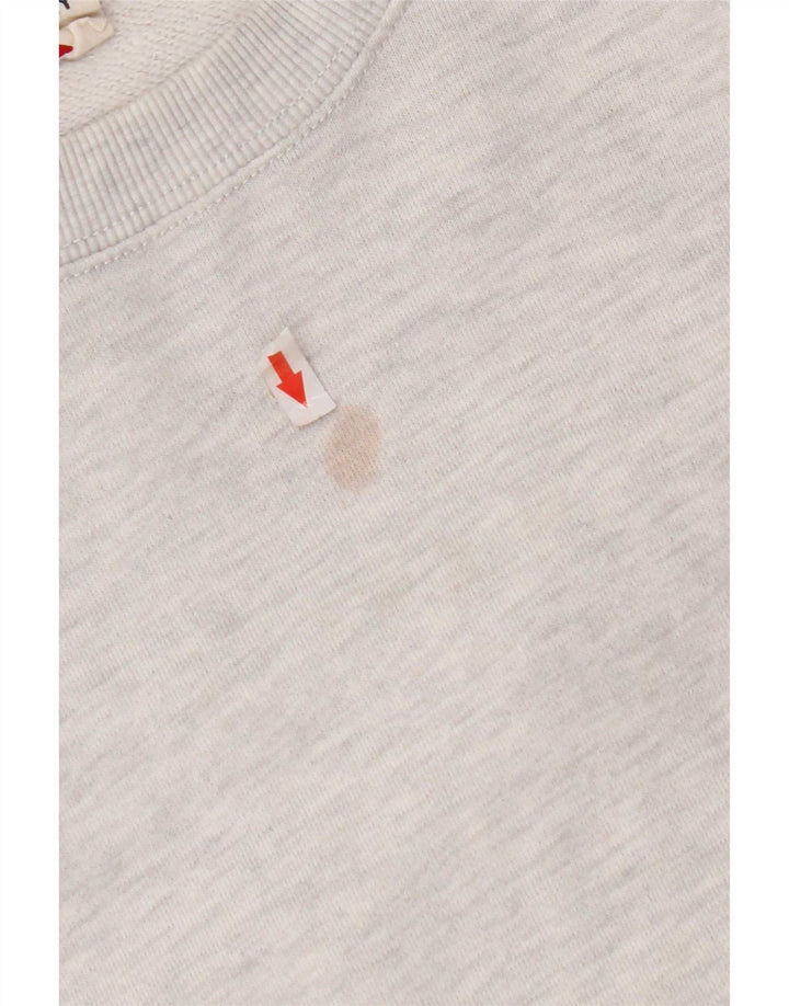 Felpa da uomo vestibilità ampia Superdry Maglione in cotone chiazzato grigio medio