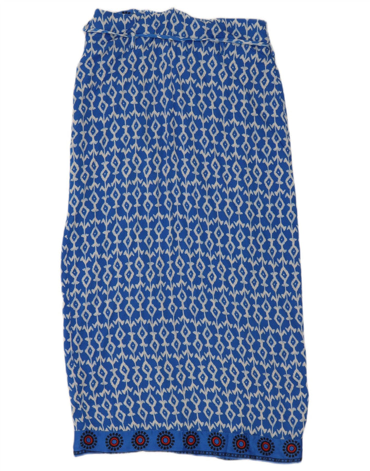 Gonna a portafoglio da donna Zara piccola W26 in viscosa geometrica blu