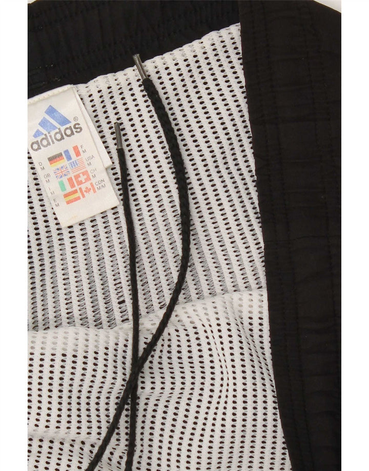 Pantaloncini da bagno da uomo Adidas medi neri in poliestere