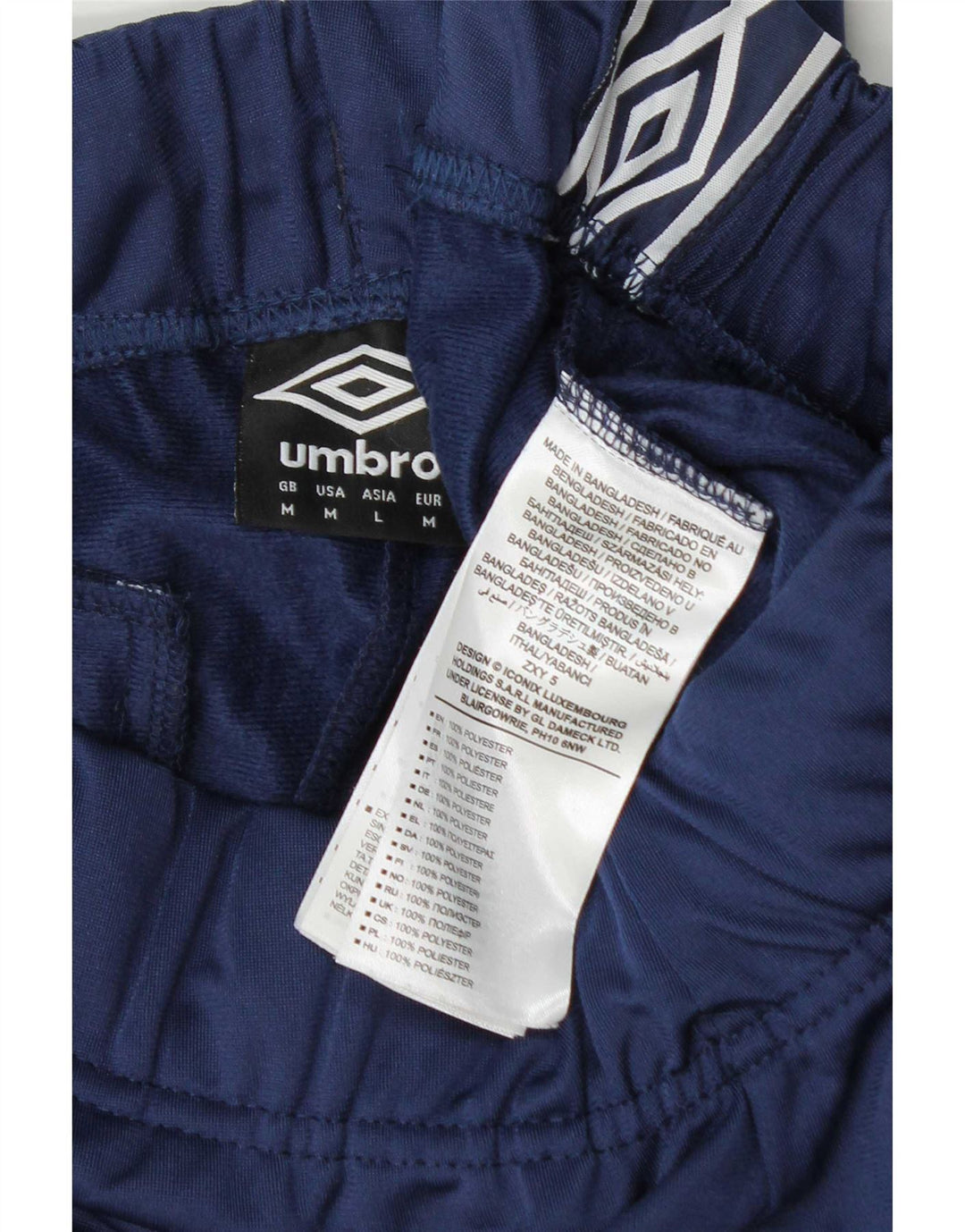 Tuta intera Umbro da uomo con grafica, poliestere color block medio blu navy
