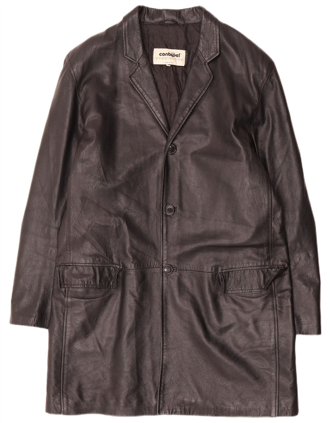 Cappotto In Pelle Uomo Conbipel IT 52 Large Nero