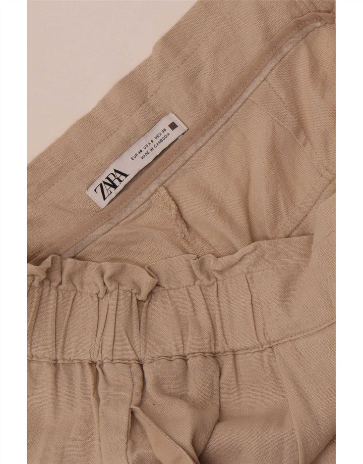 Pantaloni Harem cargo da donna Zara EU 40 medi W30 L26 Beige