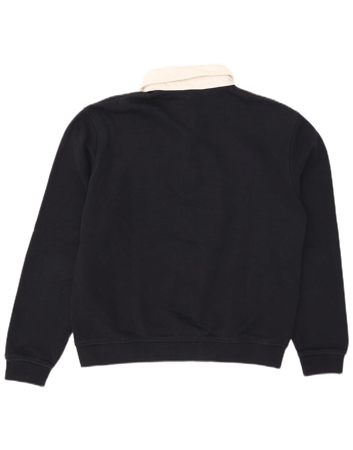 Felpa Zara da uomo con collo alto, maglione piccolo, colore blu navy