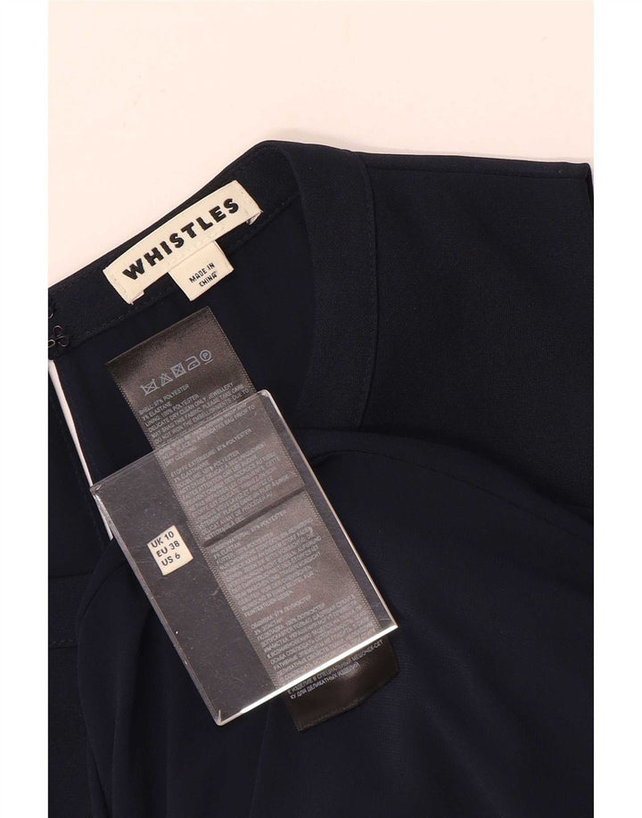 Abito da donna con spalle scoperte Whistles UK 10 Piccolo poliestere blu navy