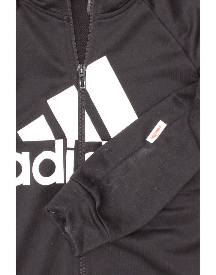 Giacca da ginnastica grafica da ragazzo Adidas 9-10 anni Colorblock nera