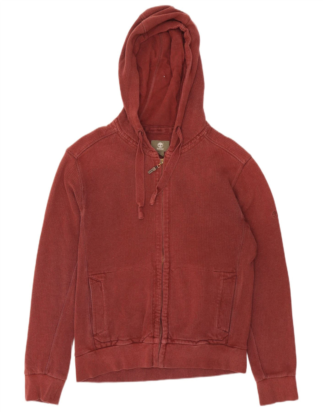 Timberland Maglione con cappuccio e zip vestibilità regolare da uomo Borgogna medio