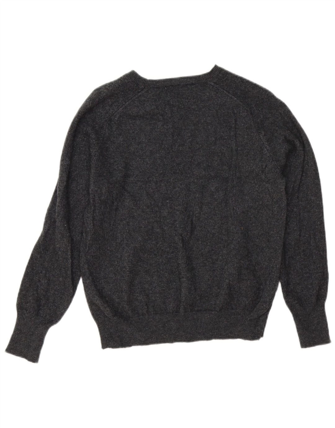 Maglione corto con scollo a barca da donna Zara UK 12 Lana grigio medio