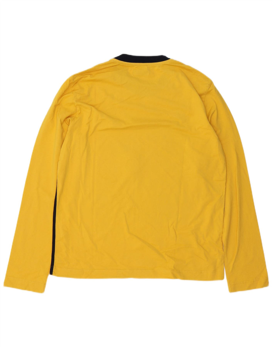 Gas Top grafico da uomo a maniche lunghe XL color block giallo