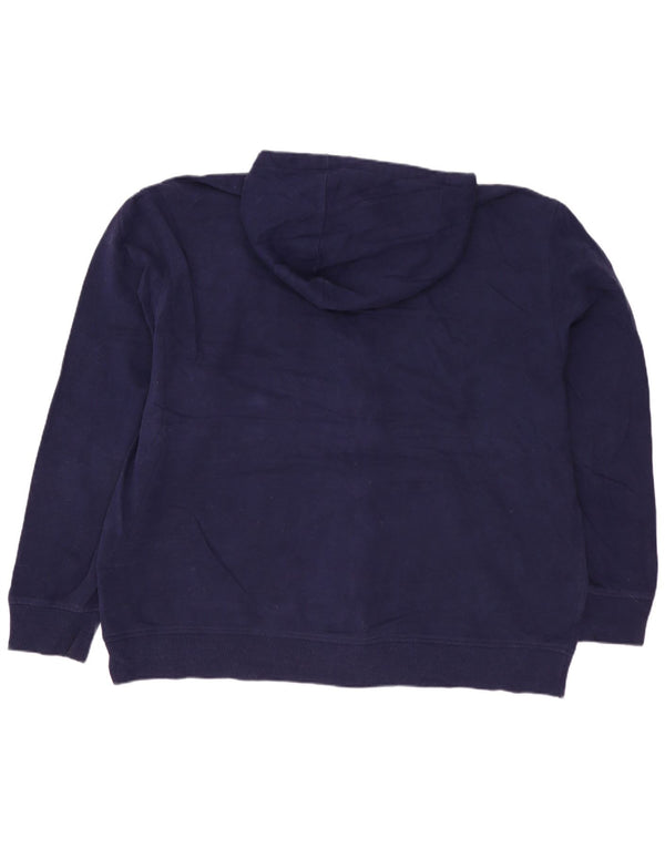 Maglione con cappuccio e zip da uomo IZOD grande in cotone blu navy