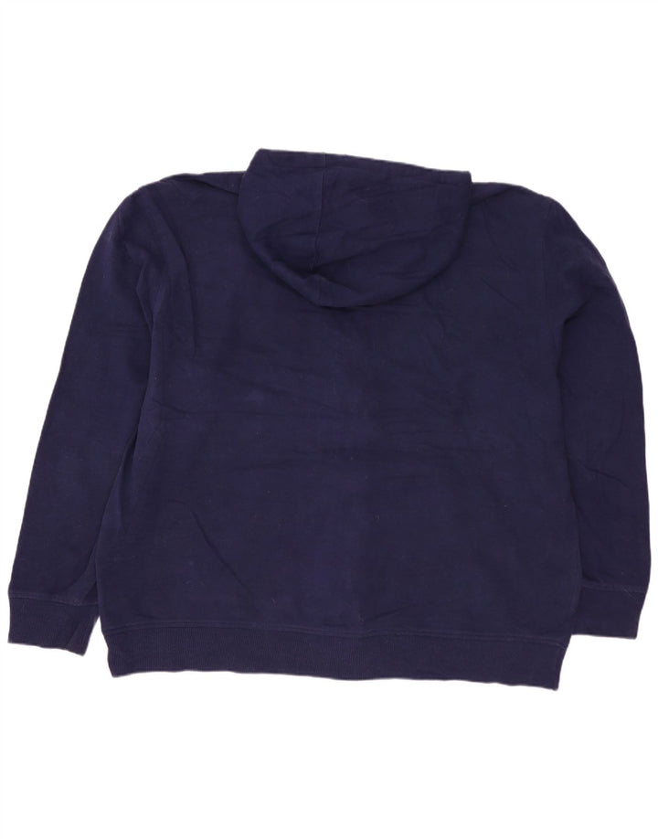 Maglione con cappuccio e zip da uomo IZOD grande in cotone blu navy