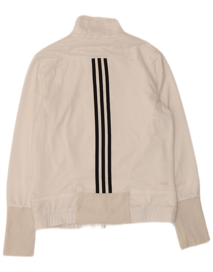 Giacca da tuta da donna Adidas UK 16 grande poliestere bianco