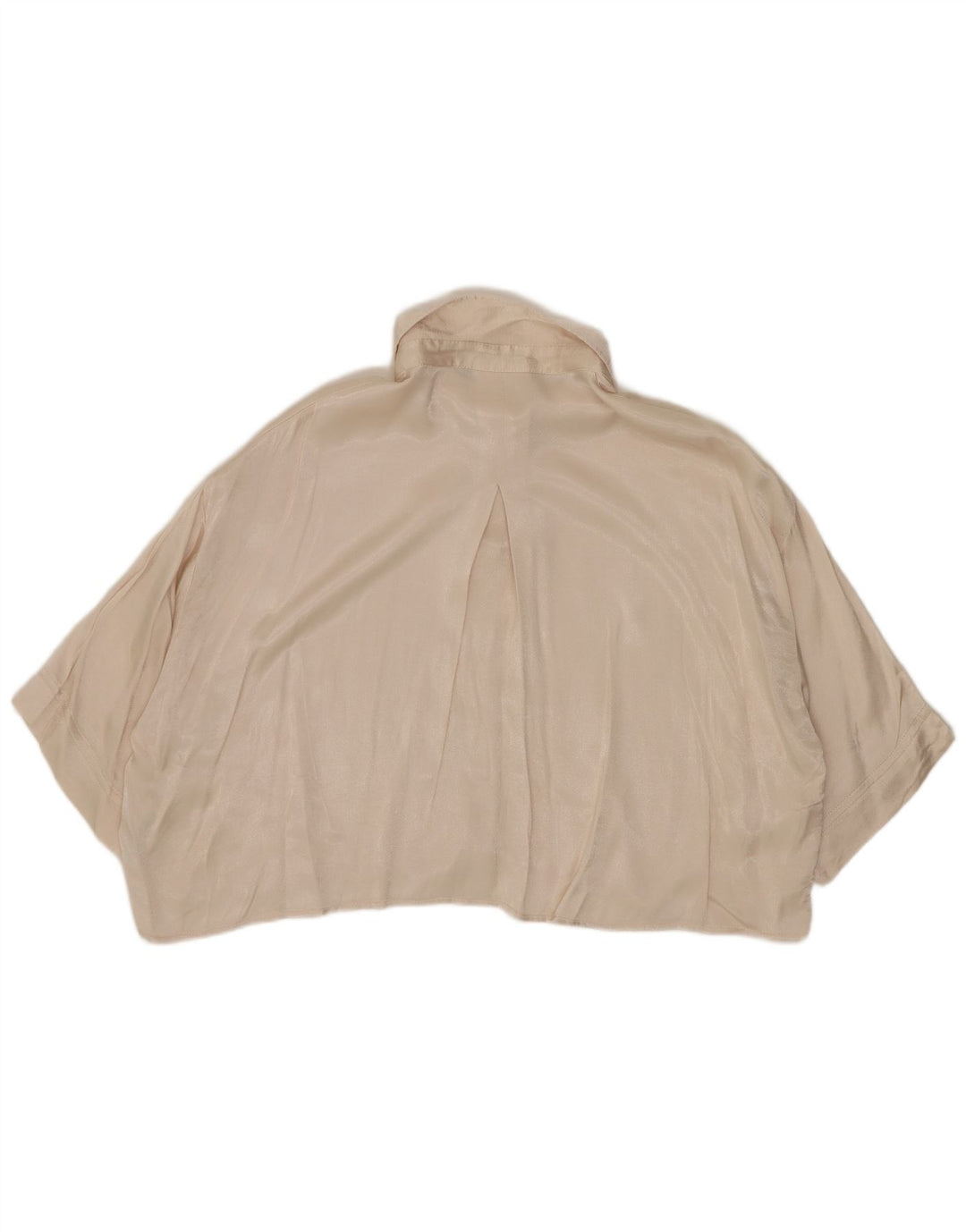 Camicetta corta oversize da donna Zara UK 10 piccola viscosa beige