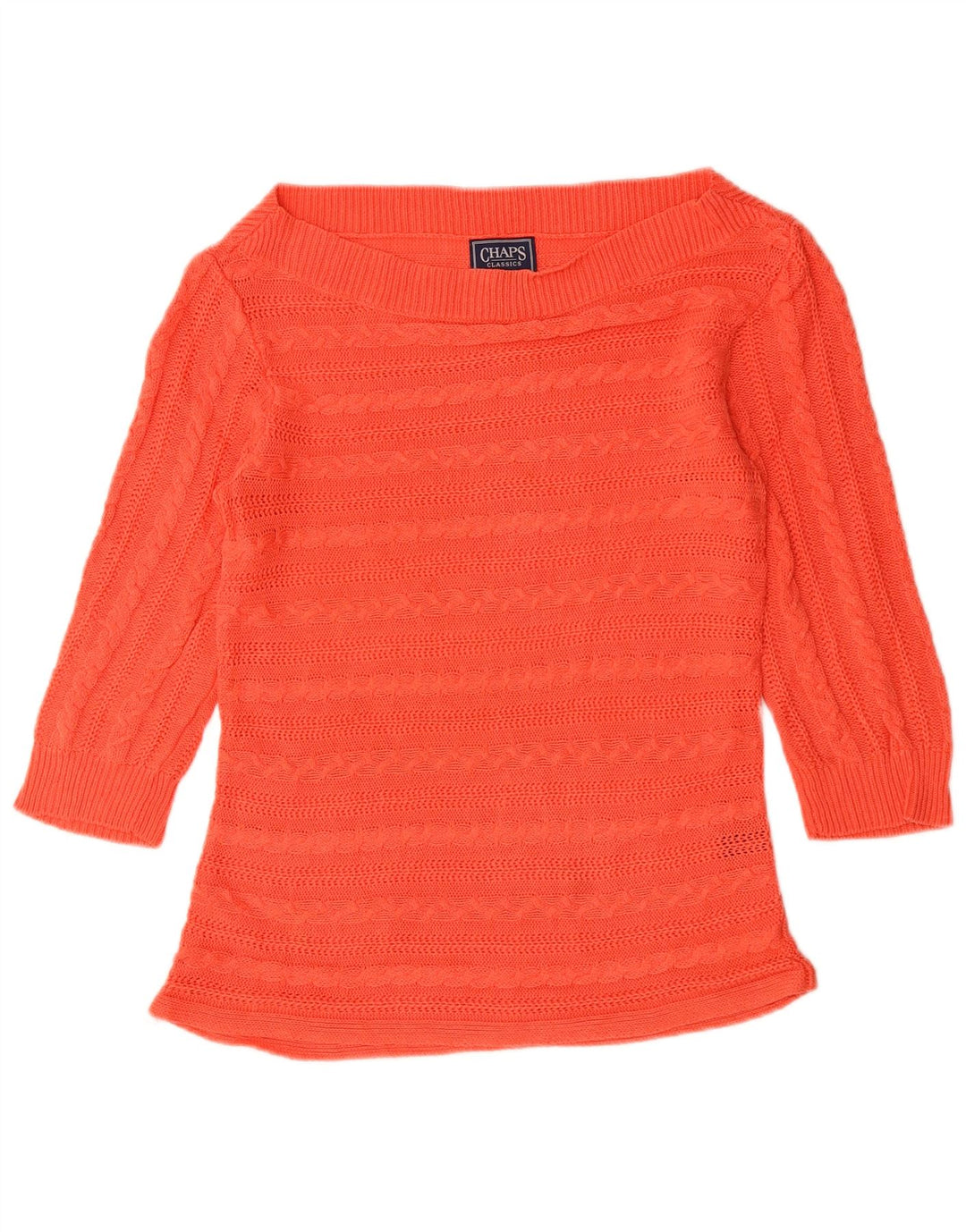 CHAPS Maglione maglione classico con scollo a barca da donna UK 12 Arancione medio
