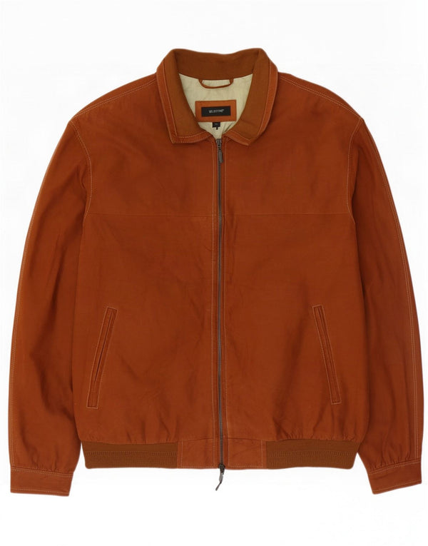 Giacca in pelle da uomo Milestone IT 52 XL Marrone