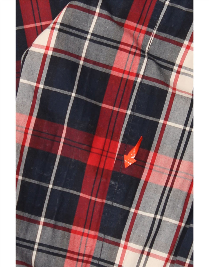 TOMMY HILFIGER Giacca reversibile da uomo UK 38 Nylon medio a quadri blu navy