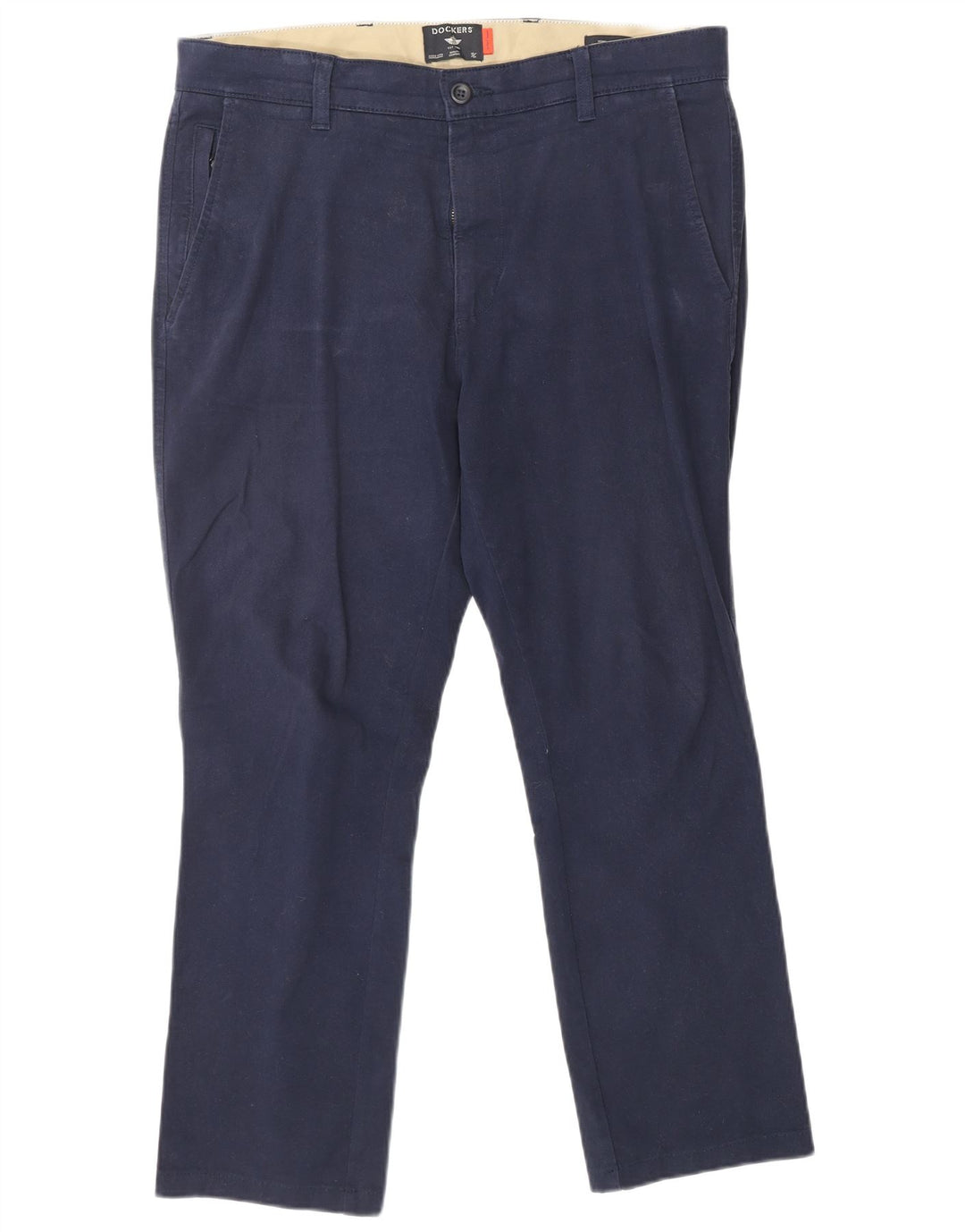 DOCKERS Pantaloni skinny cropped da uomo W32 L25 cotone blu navy