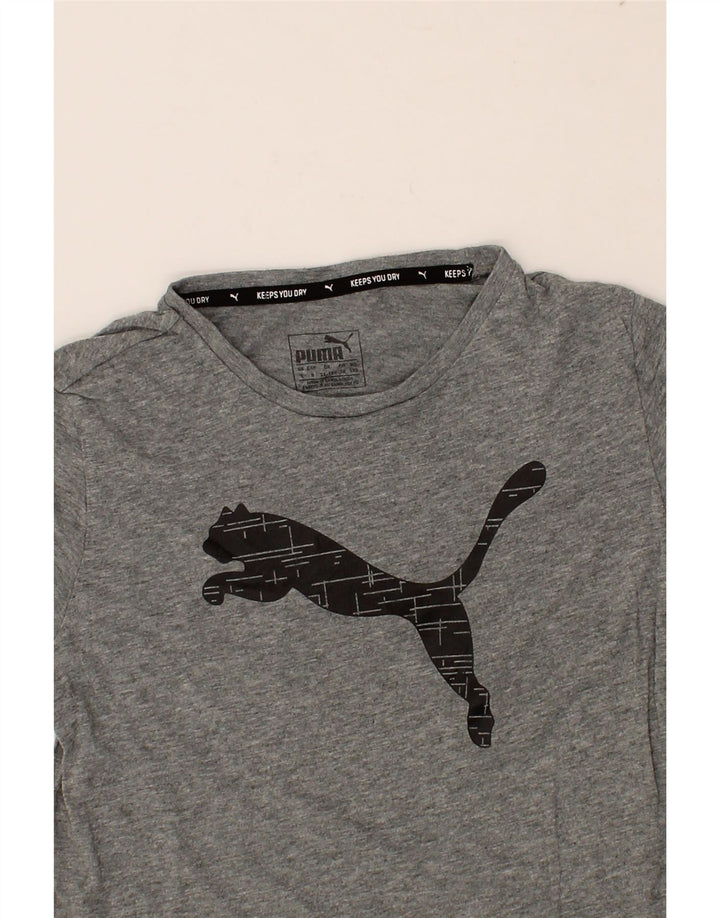PUMA Boys Graphic T-Shirt Top 11-12 Years Grey Cotton Vintage Puma and Second-Hand Puma from Messina Hembry 