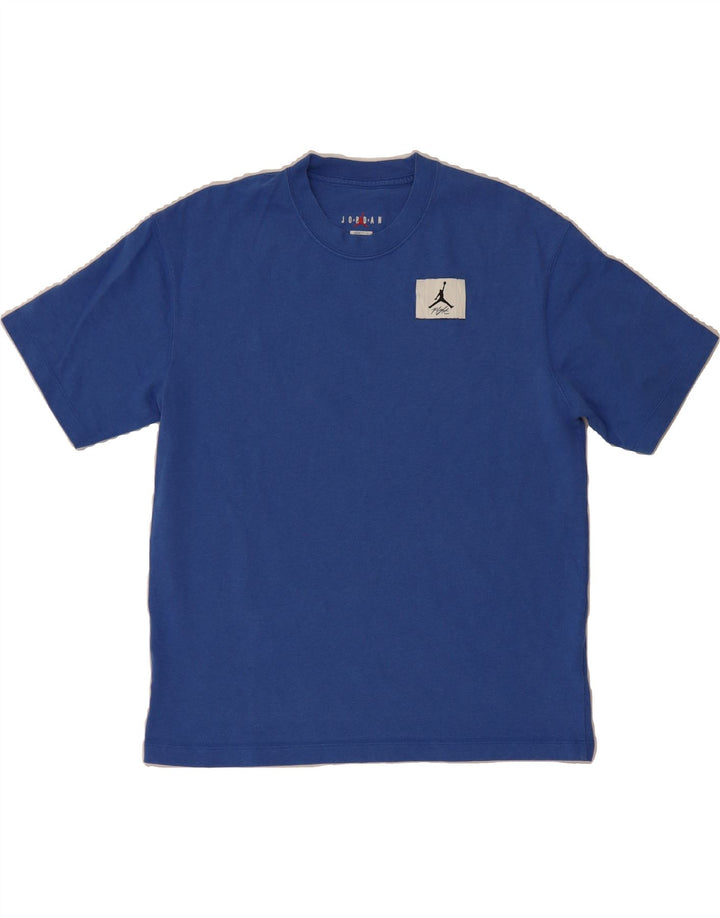 JORDAN Mens Loose Fit T-Shirt Top Small Blue Cotton Vintage Jordan and Second-Hand Jordan from Messina Hembry 