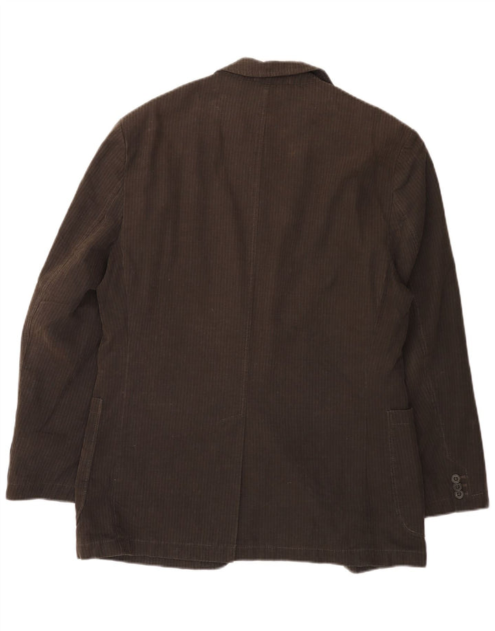 Giacca blazer a 2 bottoni da uomo Marks & Spencer UK 38 gessato marrone medio