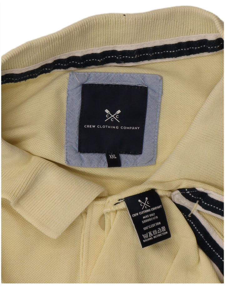 Crew Clothing Polo da uomo 2XL in cotone giallo