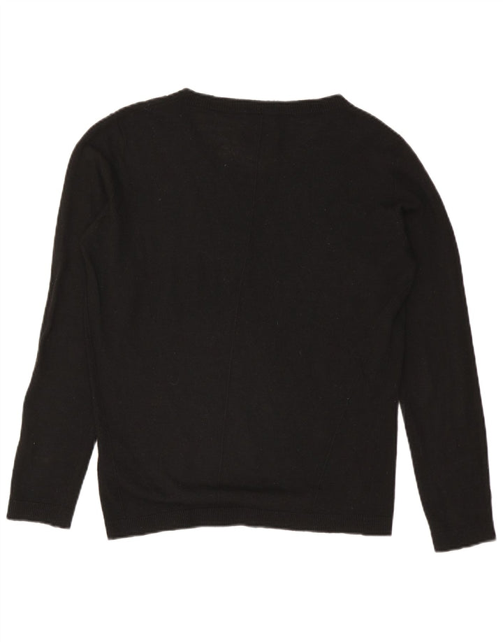 Maglione maglione con scollo a V da donna Energie UK 14 Acrilico nero medio