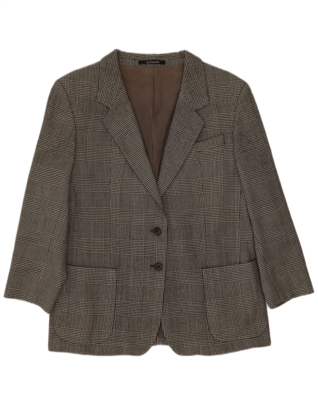 Giacca blazer da donna a 2 bottoni Dack's UK 14 grigio medio pied de poule classico