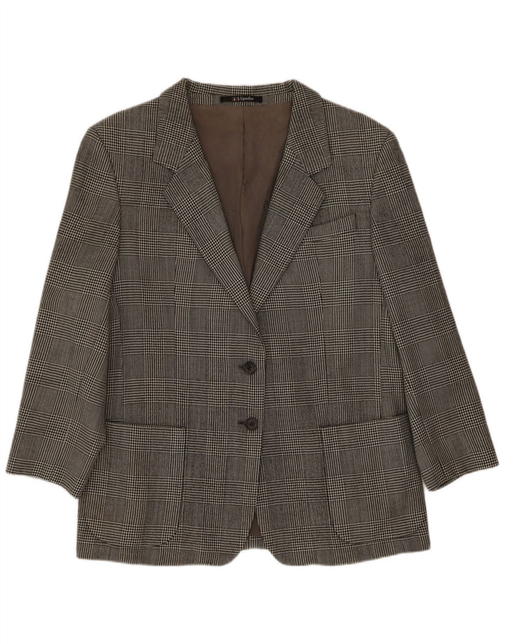 Giacca blazer da donna a 2 bottoni Dack's UK 14 grigio medio pied de poule classico