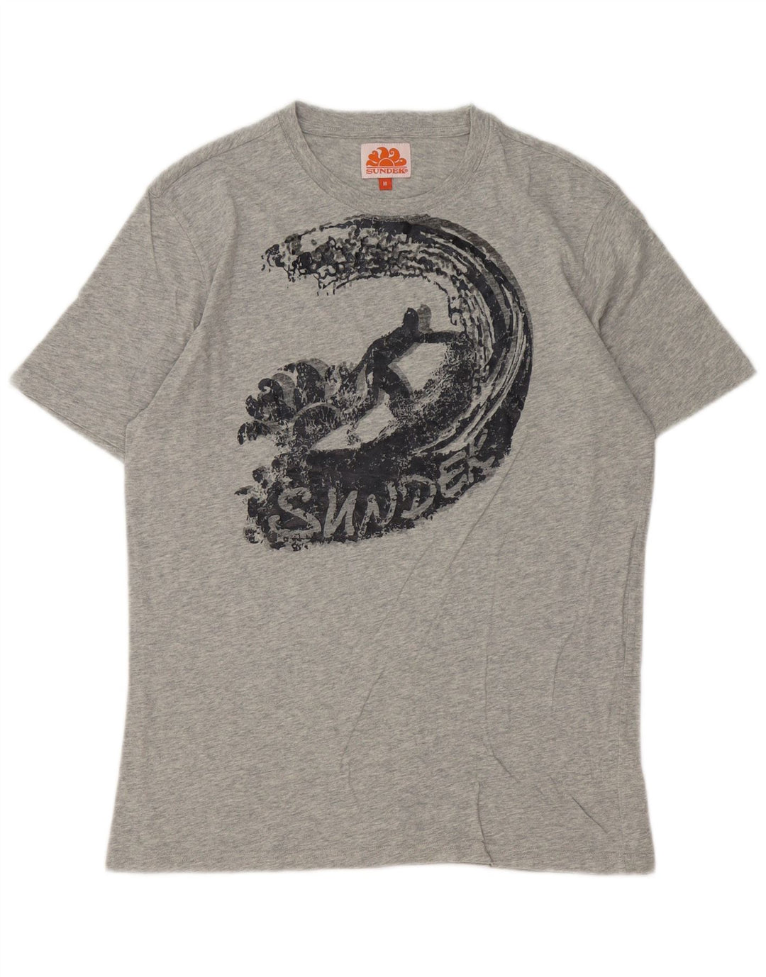 T-shirt grafica da uomo Sundek Top in cotone chiazzato grigio medio